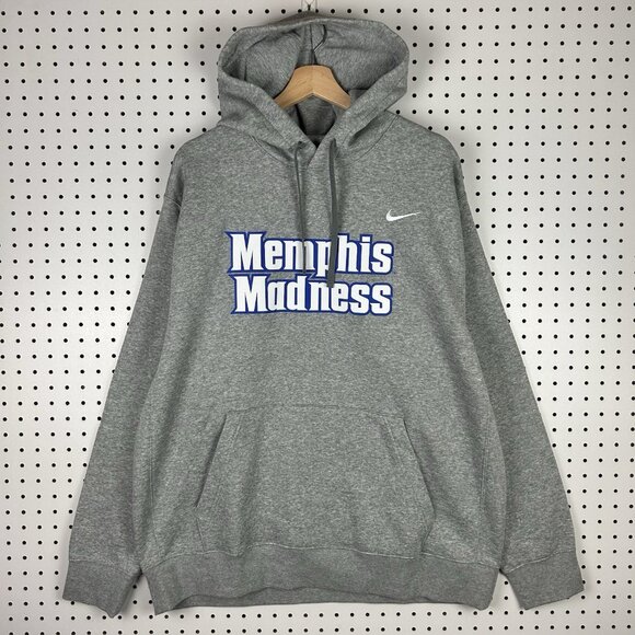 Nike Memphis Tigers Basketball Hoodie‎ XL Gray Madness Travel Set NWT Player - Picture 1 of 6